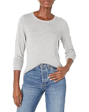 Amazon Essentials Women's Long-Sleeve Lightweight Crewneck Sweater (Available in Plus Size) | Amazon (US)
