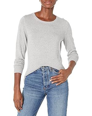 Amazon Essentials Women's Long-Sleeve Lightweight Crewneck Sweater (Available in Plus Size) | Amazon (US)