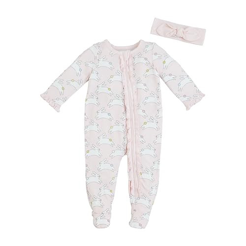 Mud Pie Baby Pink Bunny Sleeper, 0-3M | Amazon (US)