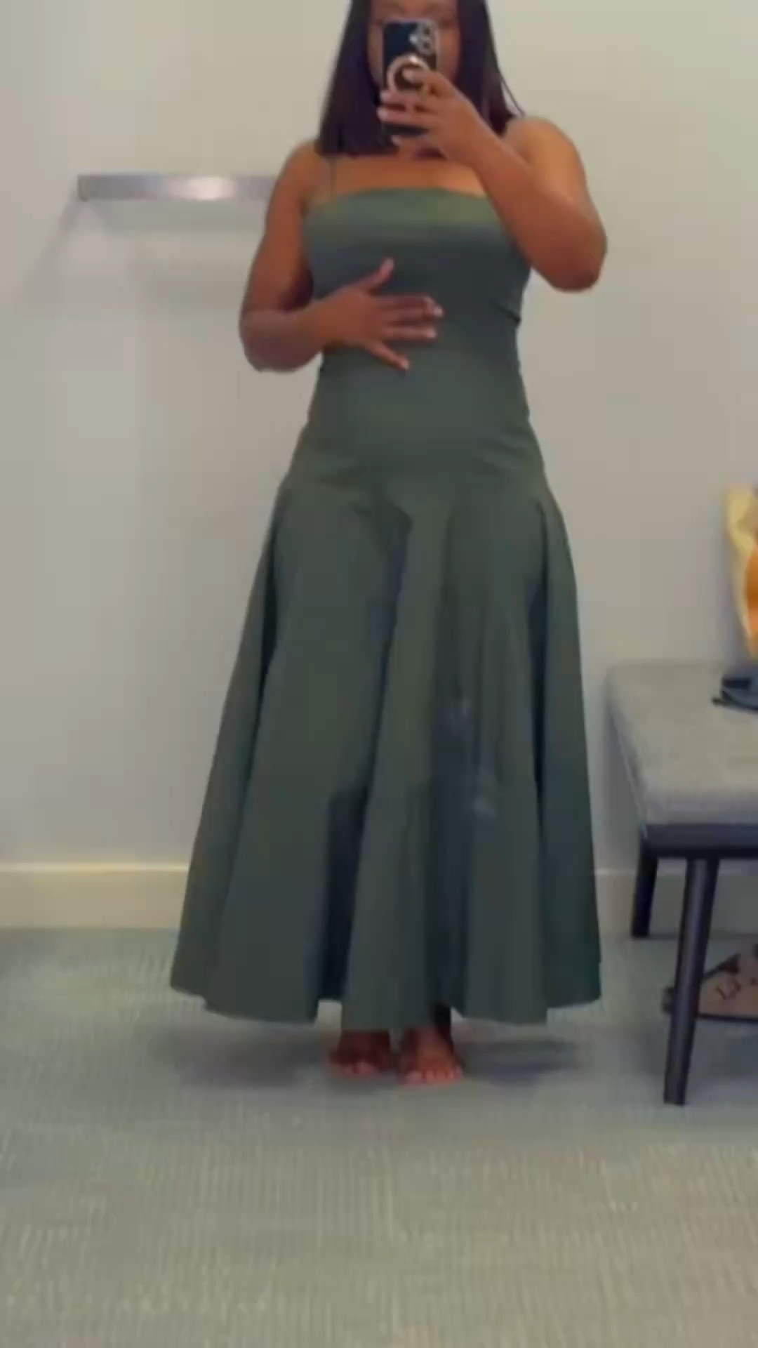 Welcome to my Nordstrom “Olive Green” series this is the 2nd item.

The dress is beautiful and fits the body well. Go down a size.

Great for any occasion.

Wearing a Size 4 in this video.

#LTKgrwm #LTKootd #LTKOver40