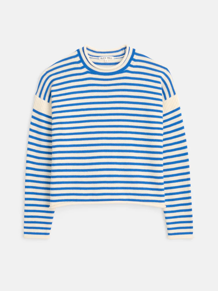 Mariner Roll Neck in Stripe Cotton | Alex Mill