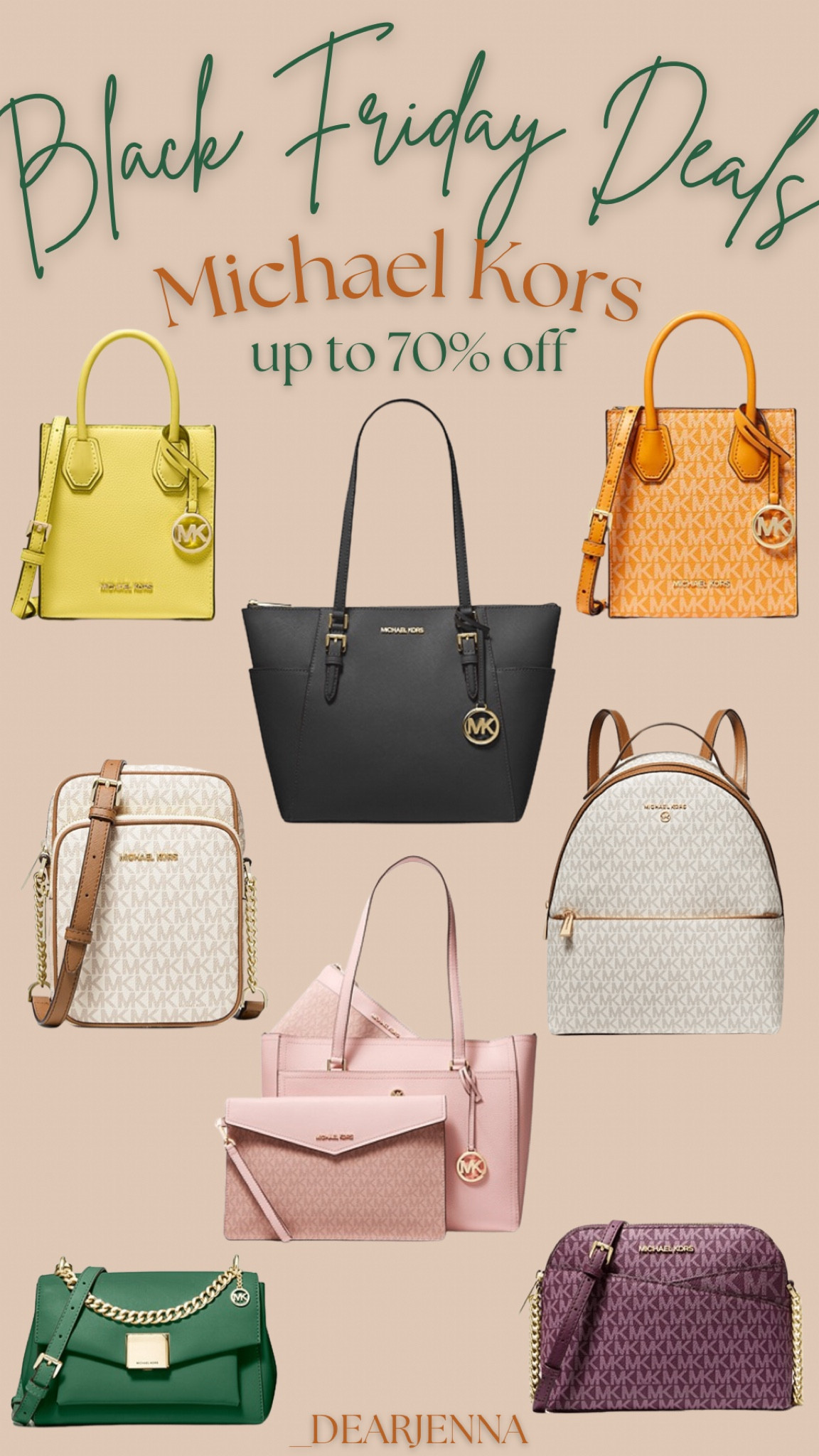 Michael Kors Black Friday deals are live! Up to 70% off sitewide to enjoy this holiday season. Grab that special someone a bag that will last forever and look stylish while doing so. Happy holidays! 

#LTKCyberweek #LTKHoliday #LTKGiftGuide