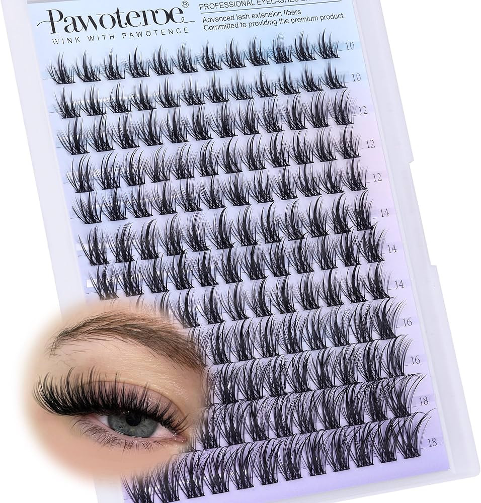 Pawotence Wispy Lash Clusters Natural Eyelash Clusters 10-18mm Fairy Lashes Cluster Eyelash Exten... | Amazon (US)