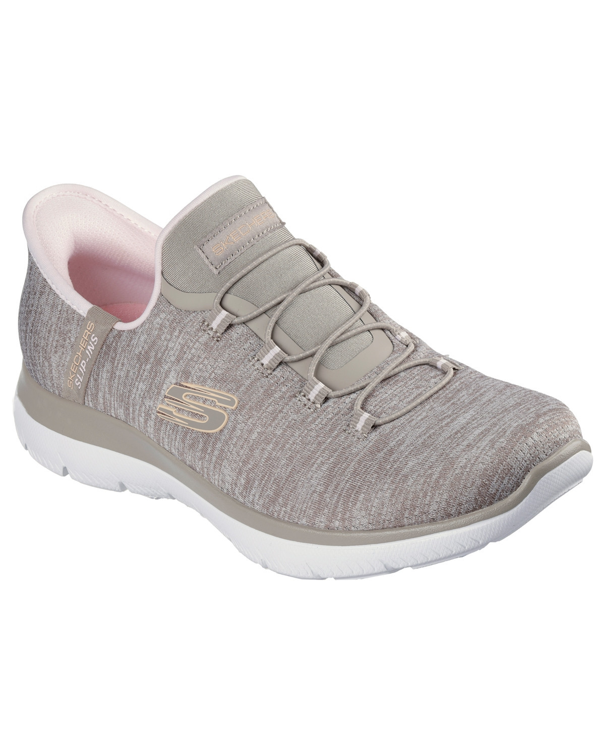 Skechers Women's Slip-Ins: Summits - Everyday Set Casual Sneakers from Finish Line - Taupe, Pink | Macy's