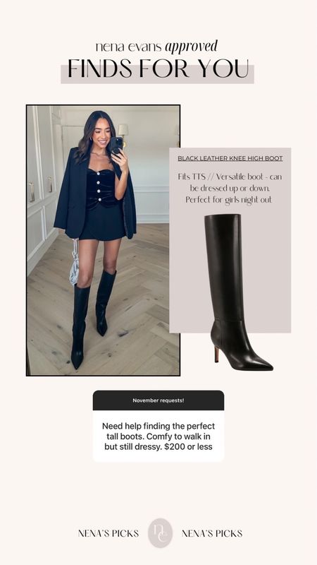 Perfect knee high boots for a girls night out 🖤


Black leather boots 
Fall fashion 
Fall outfit 
Knee high foots 
Gifts for her 
 

#LTKstyletip #LTKHoliday #LTKshoecrush
