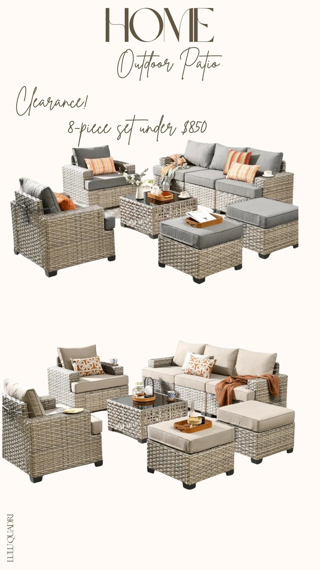 Outdoor patio. Outdoor furniture. 8-piece patio set. Home finds. Home decor. Spring sale. Sale alert  

#LTKHome #LTKSpringSale