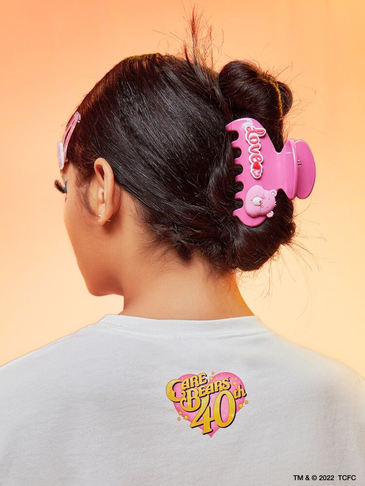 SHEIN X Care Bears Letter & Cartoon Decor Hair Claw | SHEIN
