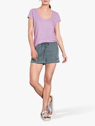 hush Organic Cotton Slub T-Shirt, Purple | John Lewis UK