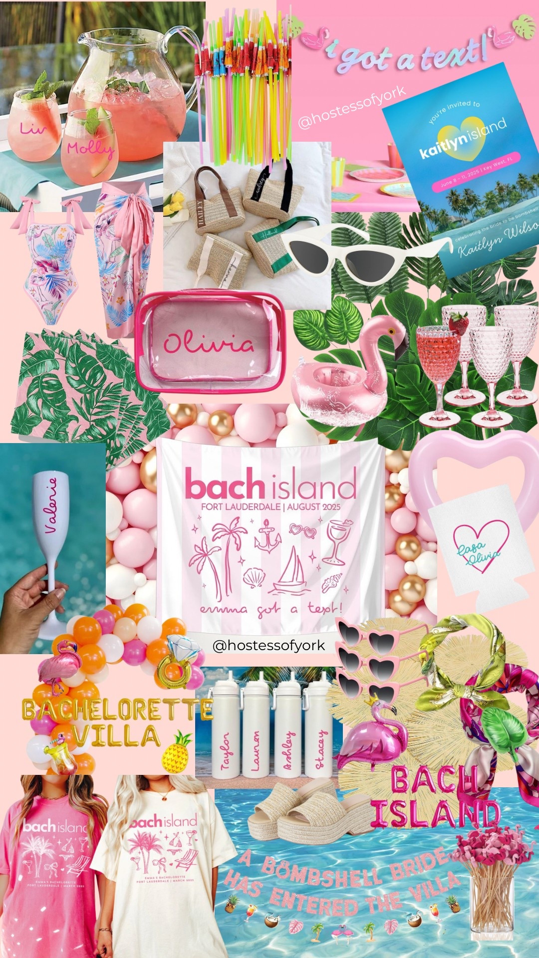 Bach Island bachelorette party theme based on the hit TV show love island! Perfect for the bombshell bride! 
#villa #bachelorette #party #decor #themes #ideas #unique #island #swim #bride #wedding #bach #summer #pool 

#LTKWedding #LTKParties #LTKSummerEdit