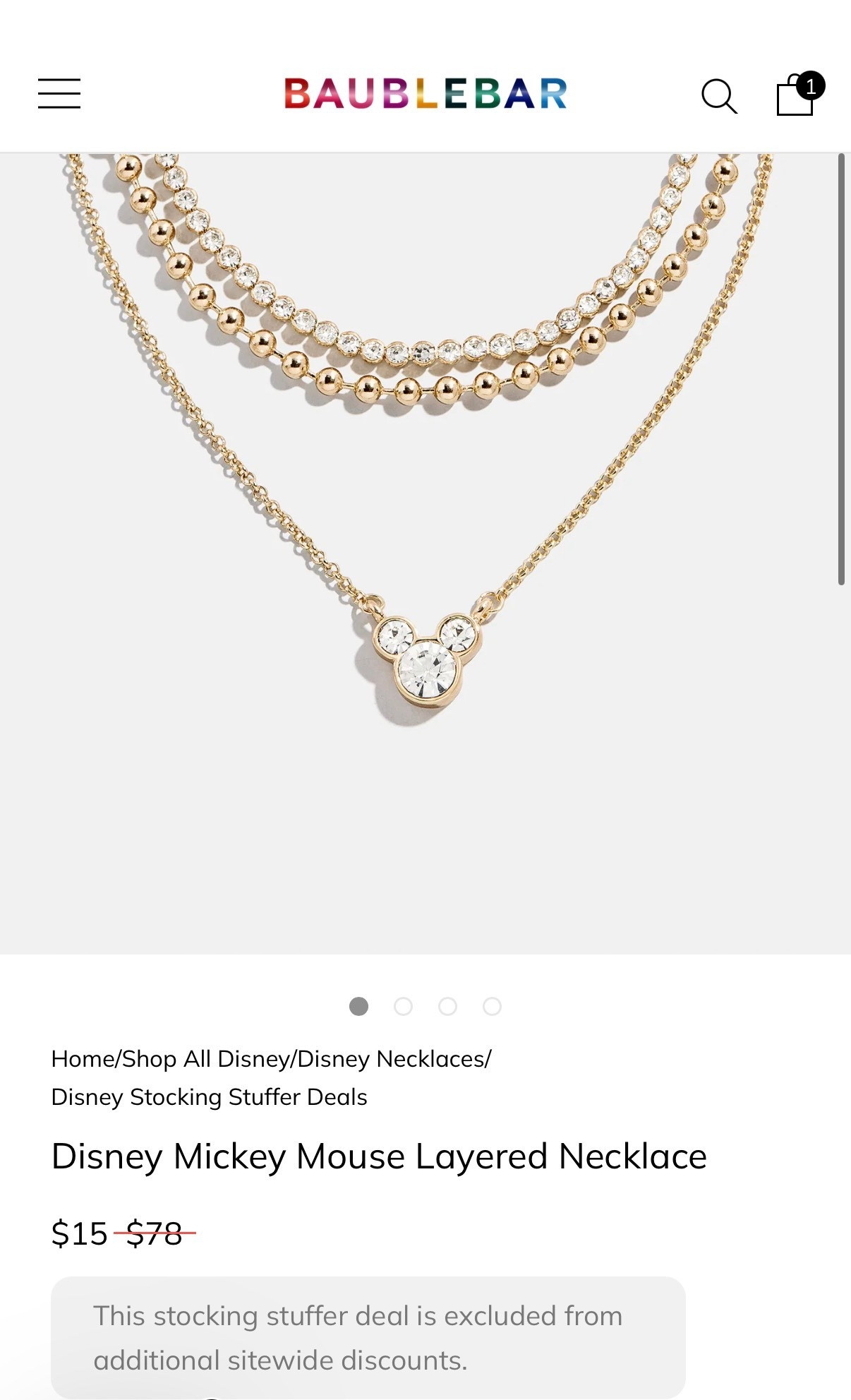 If you’ve had your eye on Baublebar x Disney collaboration pieces run - thee necklaces are only $10 or $15.

#LTKHoliday #LTKGiftGuide #LTKFindsUnder50