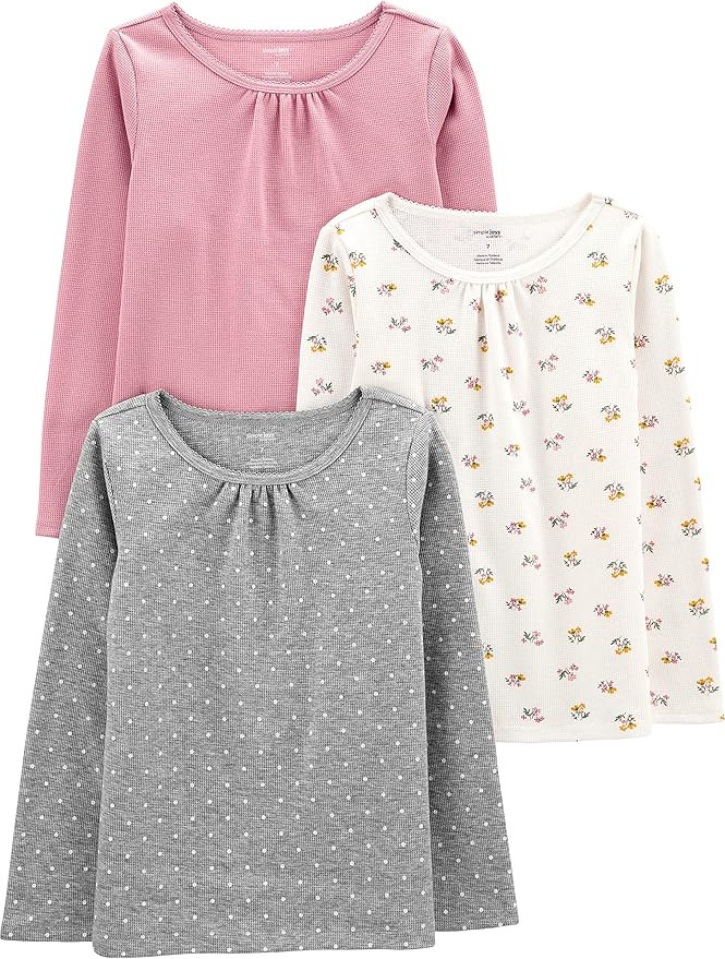 Simple Joys by Carter's Toddlers and Baby Girls' Long-Sleeve Tops, Multipacks | Amazon (US)