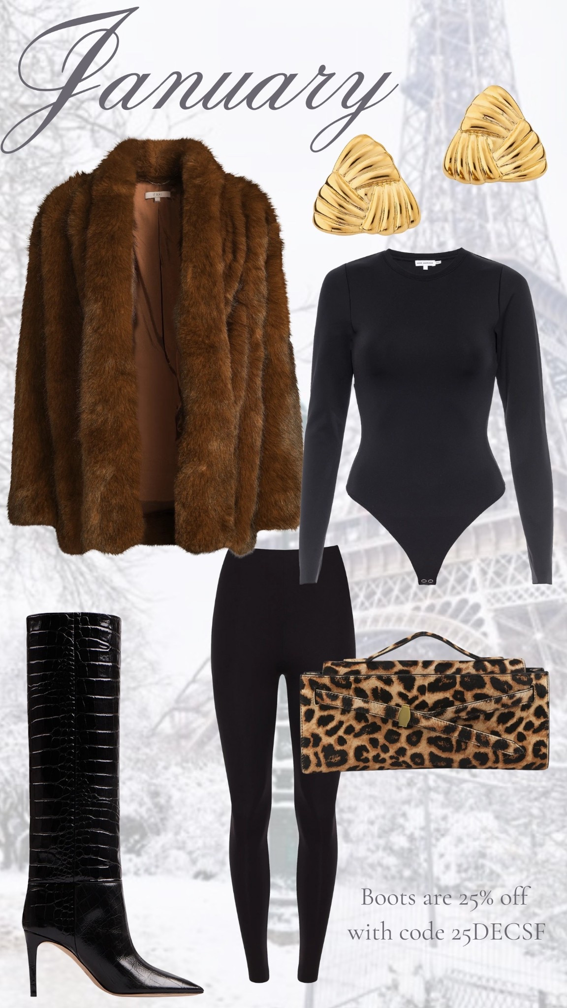 Sexy little outfit for a January date night ❤️ 25DECSF takes 25% off @saks orders of $250 or more until tomorrow!