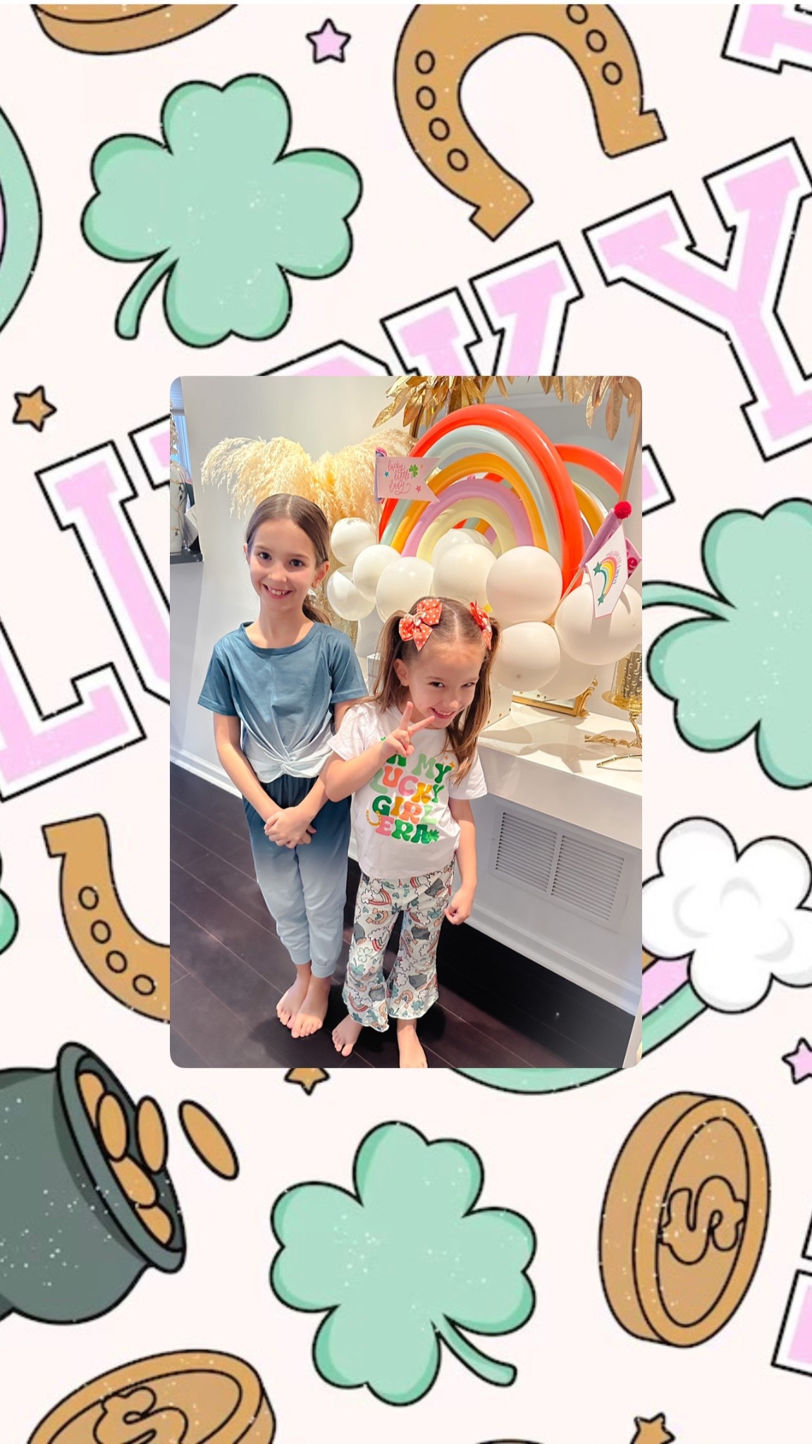 In their Lucky Girl Era 🌈☘️🌈☘️

st. Patrick’s day outfit
Kids St. Patrick’s Day
Kids St.Patricks Day Outfit
Shamrock Shirt
Green outfit 


#LTKStyleTip #LTKWatchNow #LTKSeasonal
