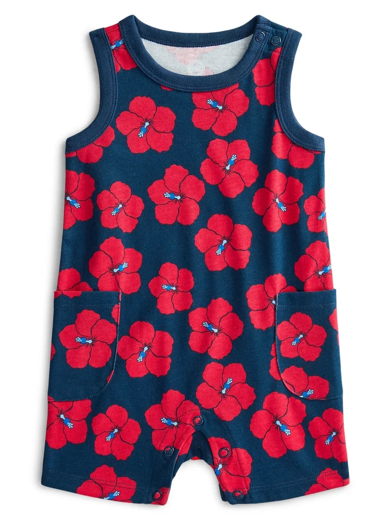 Wonder Nation Baby Boys Tank Romper, Sizes 0M-24M | Walmart (US)