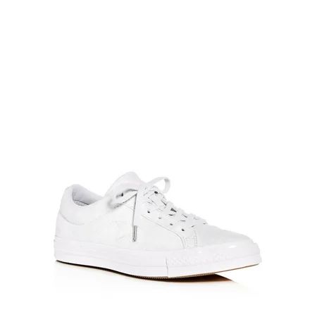 CONVERSE Womens White Distressed Logo Padded Round Toe Lace-Up Athletic Sneakers 10.5 | Walmart (US)