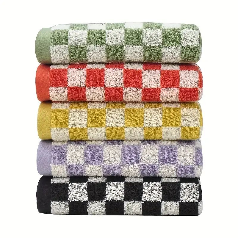 Checkerboard Pattern Hand Towel Household Cotton Hand Towel - Temu | Temu Affiliate Program