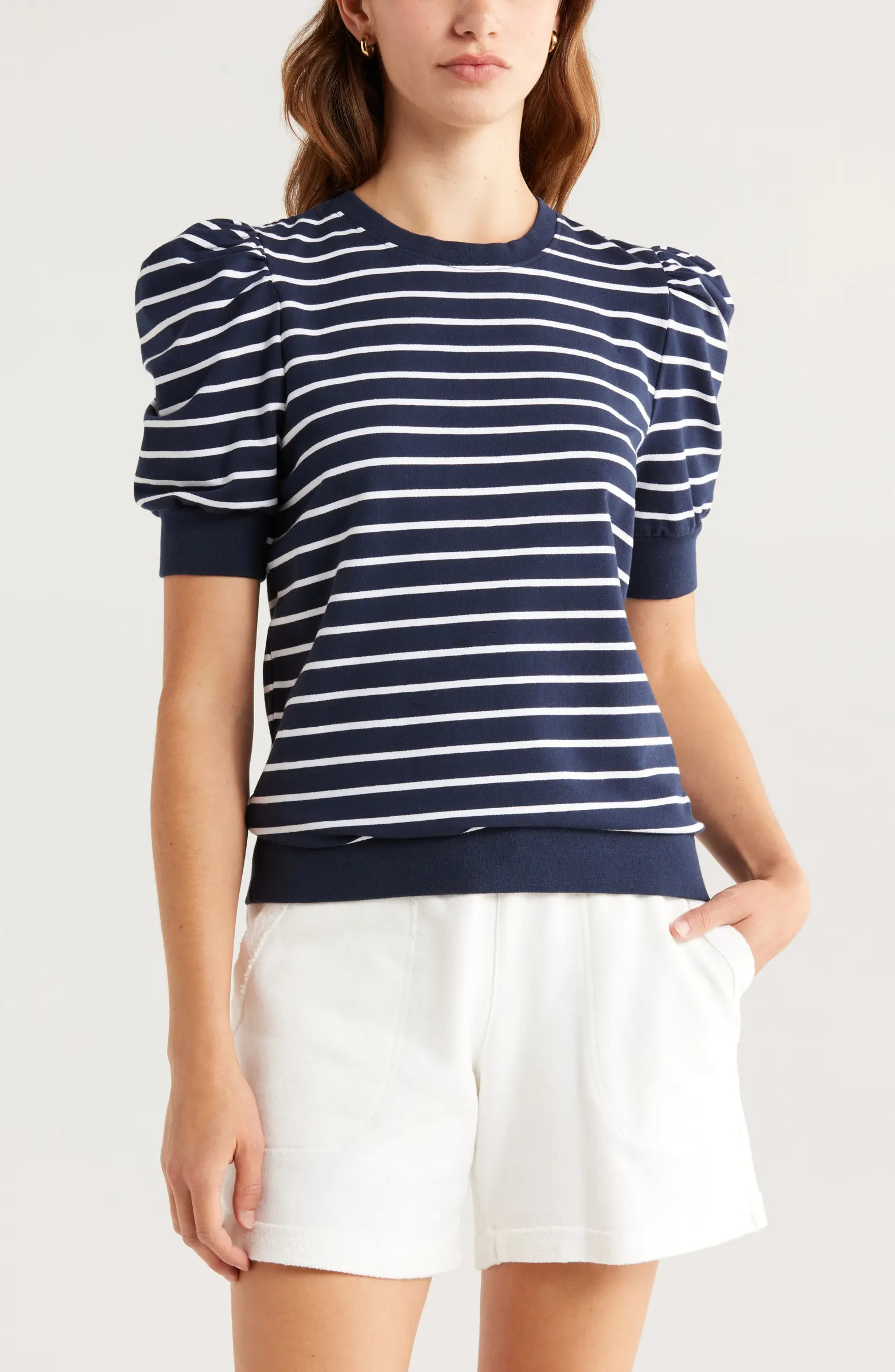 Caslon® Puff Short Sleeve Sweatshirt | Nordstrom | Nordstrom