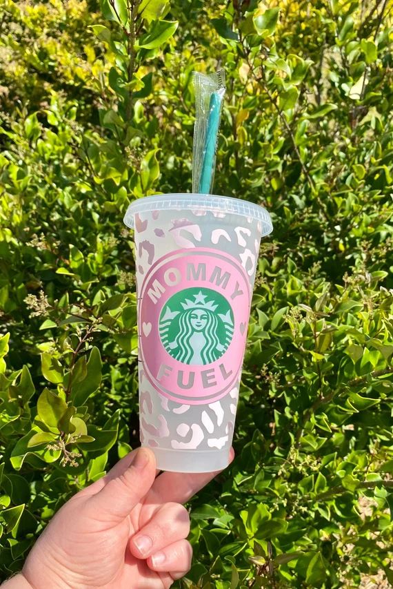 Mommy Fuel, Mother’s Day gift, cheetah wrap Starbucks cups, custom cheetah cup, custom Mother... | Etsy (US)