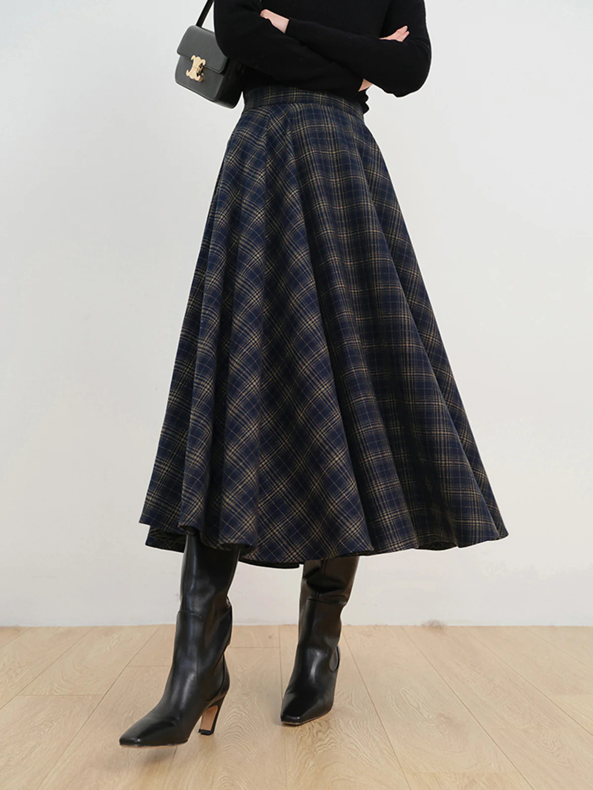 Keep In Check Long Skirt | Commense