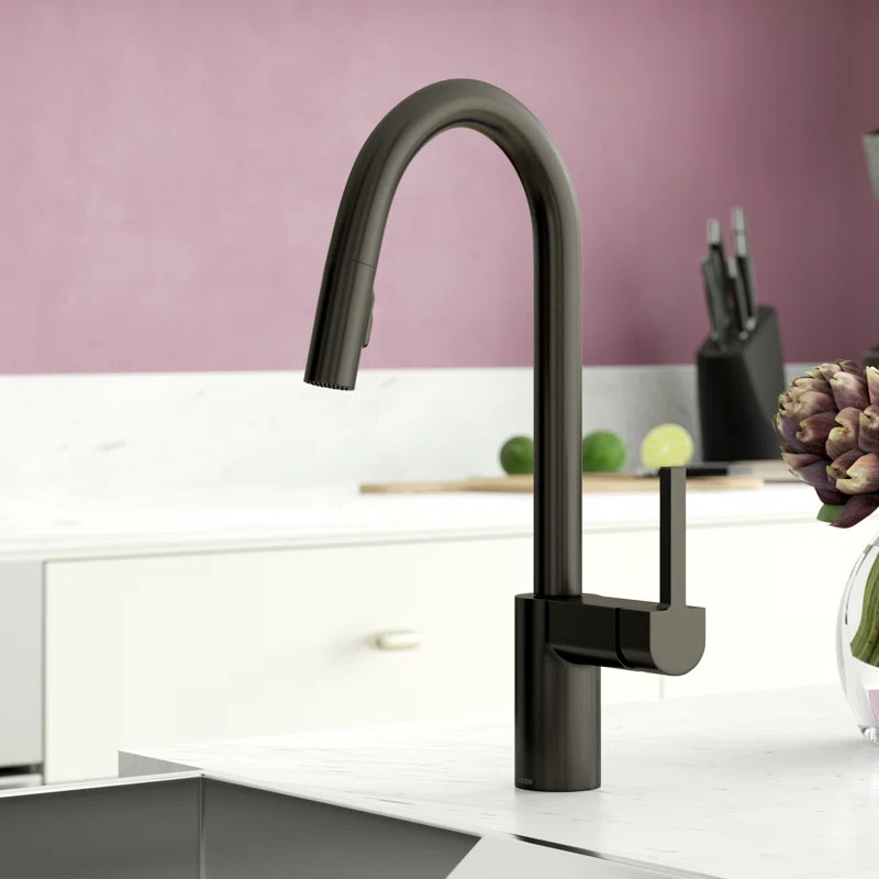 Moen Align One Handle Modern Kitchen Pulldown Faucet with Reflex and Power Clean Technology | Wayfair North America