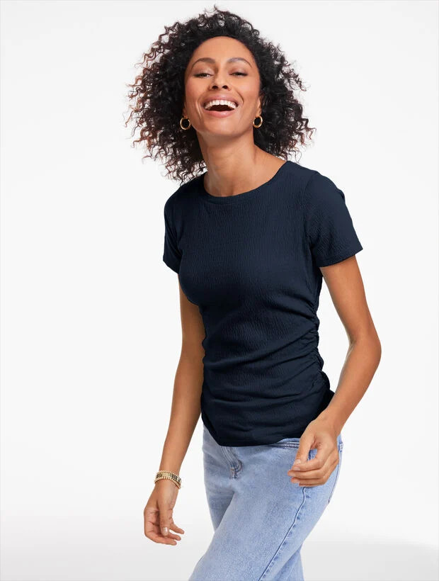 Jacquard Knit Crewneck Top | Talbots