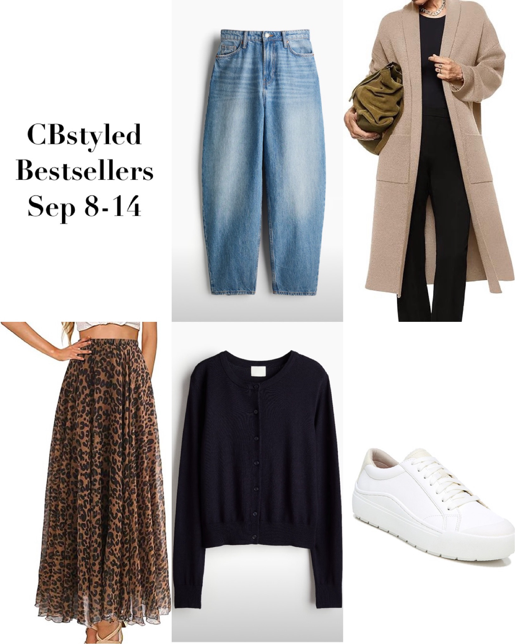 Sep 8-14 bestsellers! I’m 5’ 7 size 4 ish: 
1. Barrel leg jeans: I love that they aren’t a very exaggerated barrel style, fit tts (I usually size up one in H&M jeans but these fit great in my usual size). Great price point and a few wash options. 
2. Long cardigan/coatigan: one of my most worn fall items for several years! I have four colors and the quality is great! Fit tts, I size up to M for more room & length. On major sale! 
3. Leopard skirt: fun trend and so versatile! Lined with a chiffon overlay. I got M cause it was the smallest size when I ordered but sizing is pretty flexible cause the waist is elastic.
4. Lightweight cardigan: soft knit and so versatile, wear it open or as a sweater, also trendy to wear only the top button done up over a white tee. Fits tts and the sleeves are long, lots of colors. 
5. Sneakers: super comfortable and on sale! Come in several colors, fit tts. 

I also linked more items from the most popular list 


#LTKSeasonal #LTKStyleTip #LTKOver40