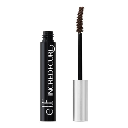 e.l.f. Incredi-Curl Mascara, Volumizing Mascara For A Bold, Lasting, Lifted Curl, Smudge-Resistant Formula, Vegan & Cruelty-Free, Dark Brown | Amazon (US)
