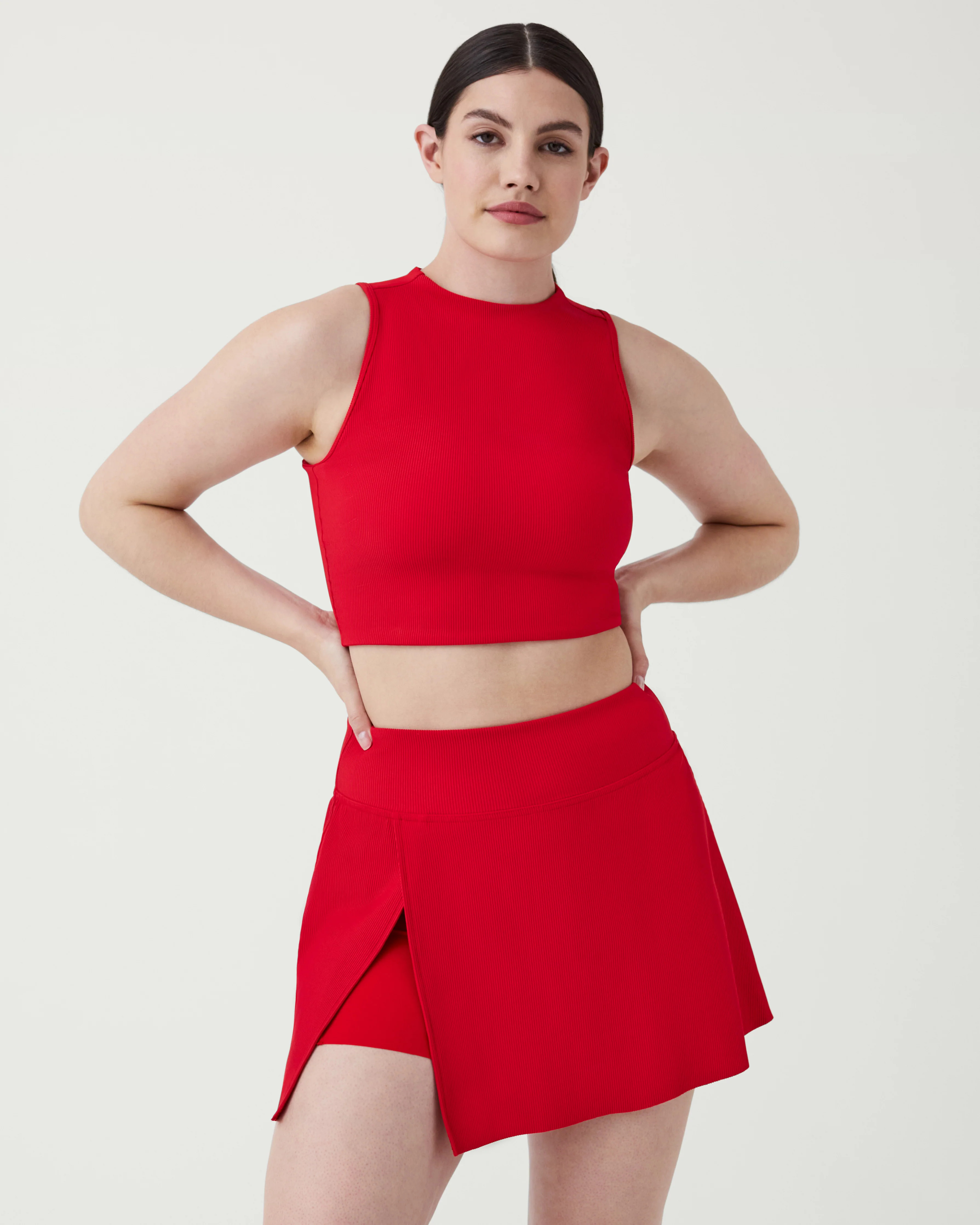 Contour Rib Mock Neck Crop Top | Spanx