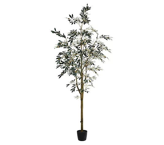 Vickerman 8' Artificial Potted Olive Tree - QVC.com | QVC