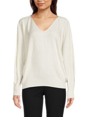 Theory Seamless Cashmere V-Neck Sweater on SALE | Saks OFF 5TH | Saks Fifth Avenue OFF 5TH