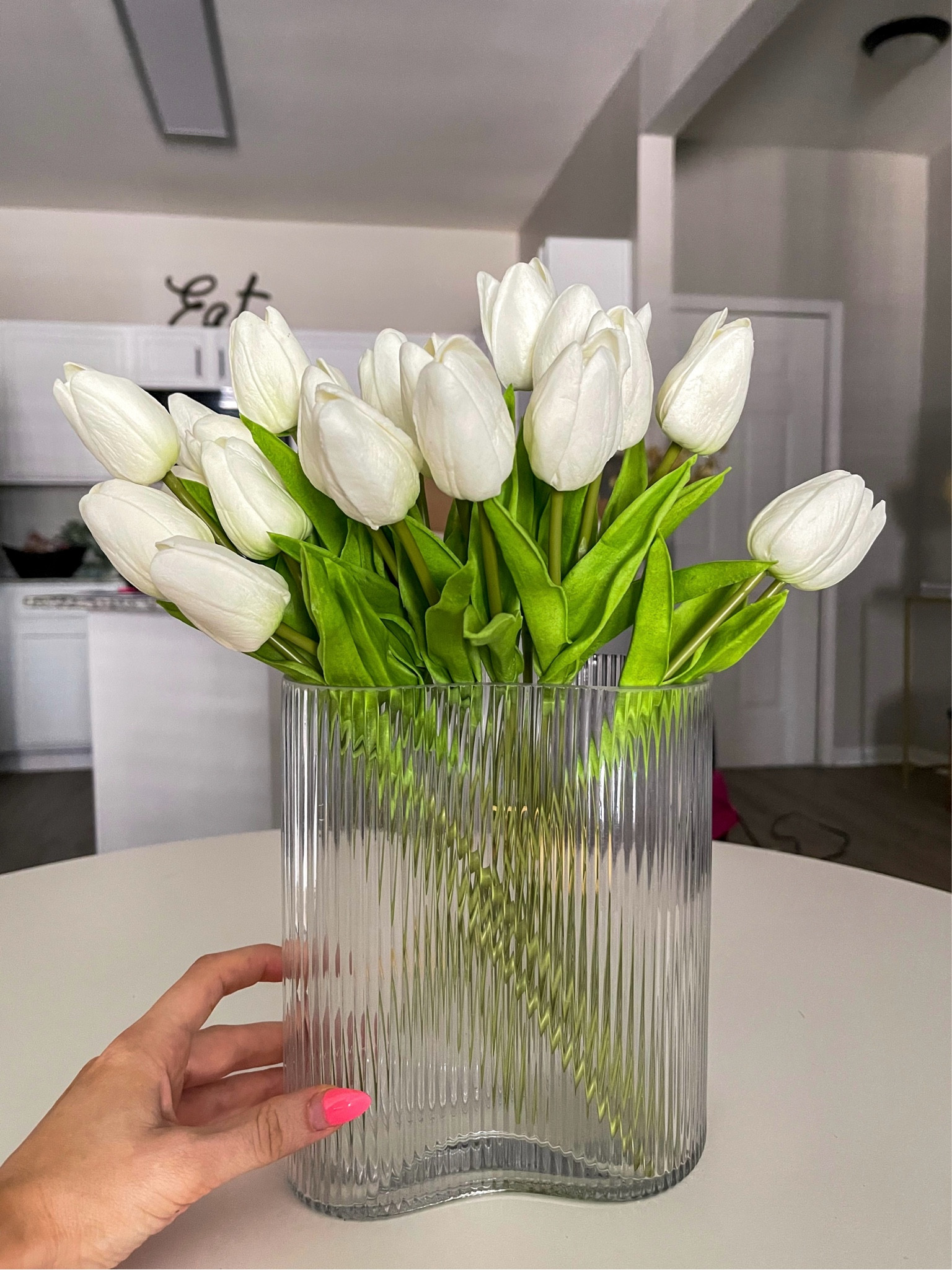 Table home accents from Amazon 🌷🤍 

spring home decor, ripple glass vase, faux white tulips

#LTKFindsUnder50 #LTKStyleTip #LTKHome