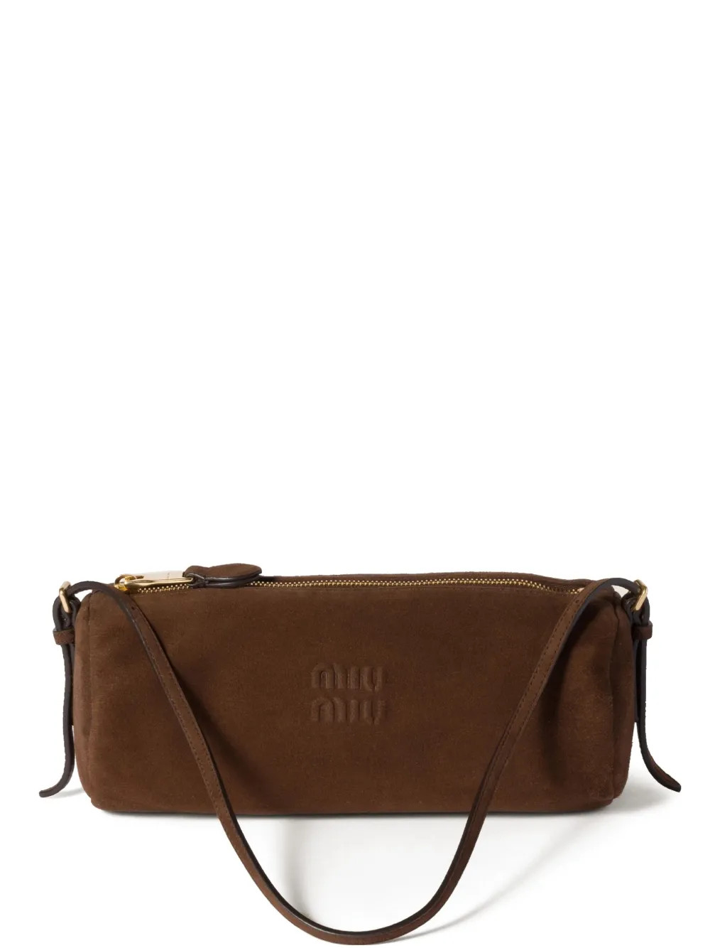 Miu Miu Suede Pouch | Brown | FARFETCH | Farfetch Global