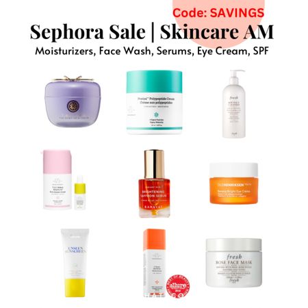 Sephora sale. Skincare am favorites. Use code: SAVINGS at checkout. 

#sephorasale #skincare 