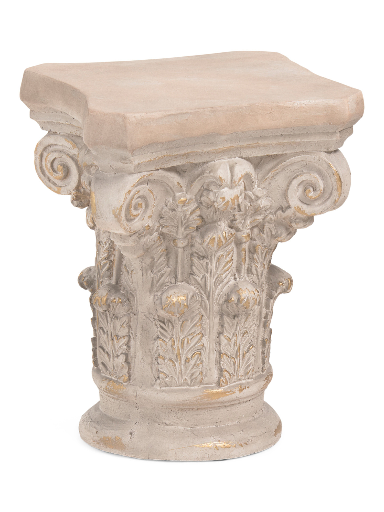 17.5in Decorative Ornate Pedestal Stand With Scrollwork | TJ Maxx