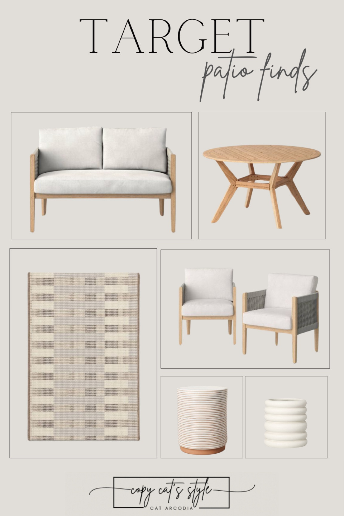 Target  Outdoor Furniture 
Target Patio Finds, affordable outdoor furniture, outdoor rug, outdoor table, outdoor end table 

#LTKSeasonal #LTKswim #LTKhome