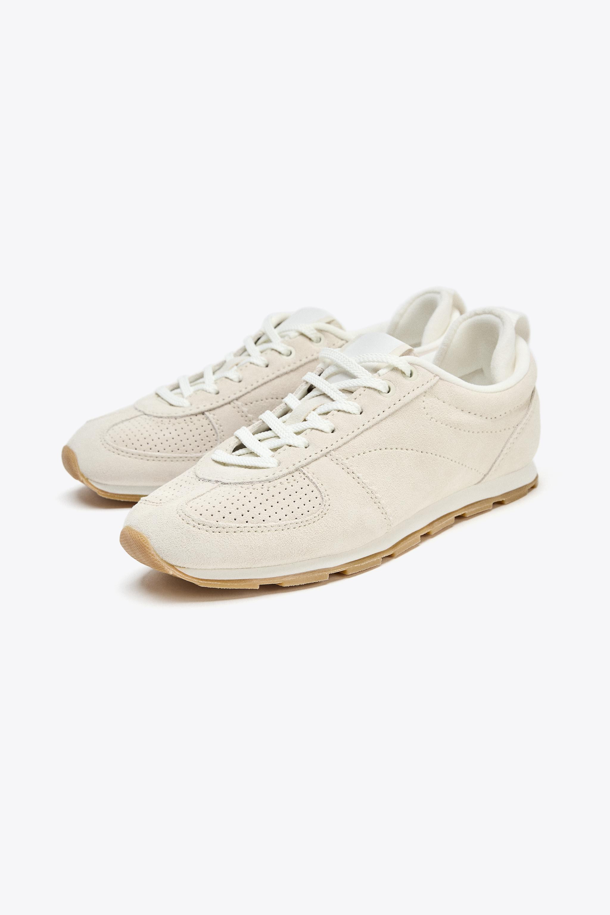 SPLIT SUEDE RUNNING TRAINERS | Zara UK
