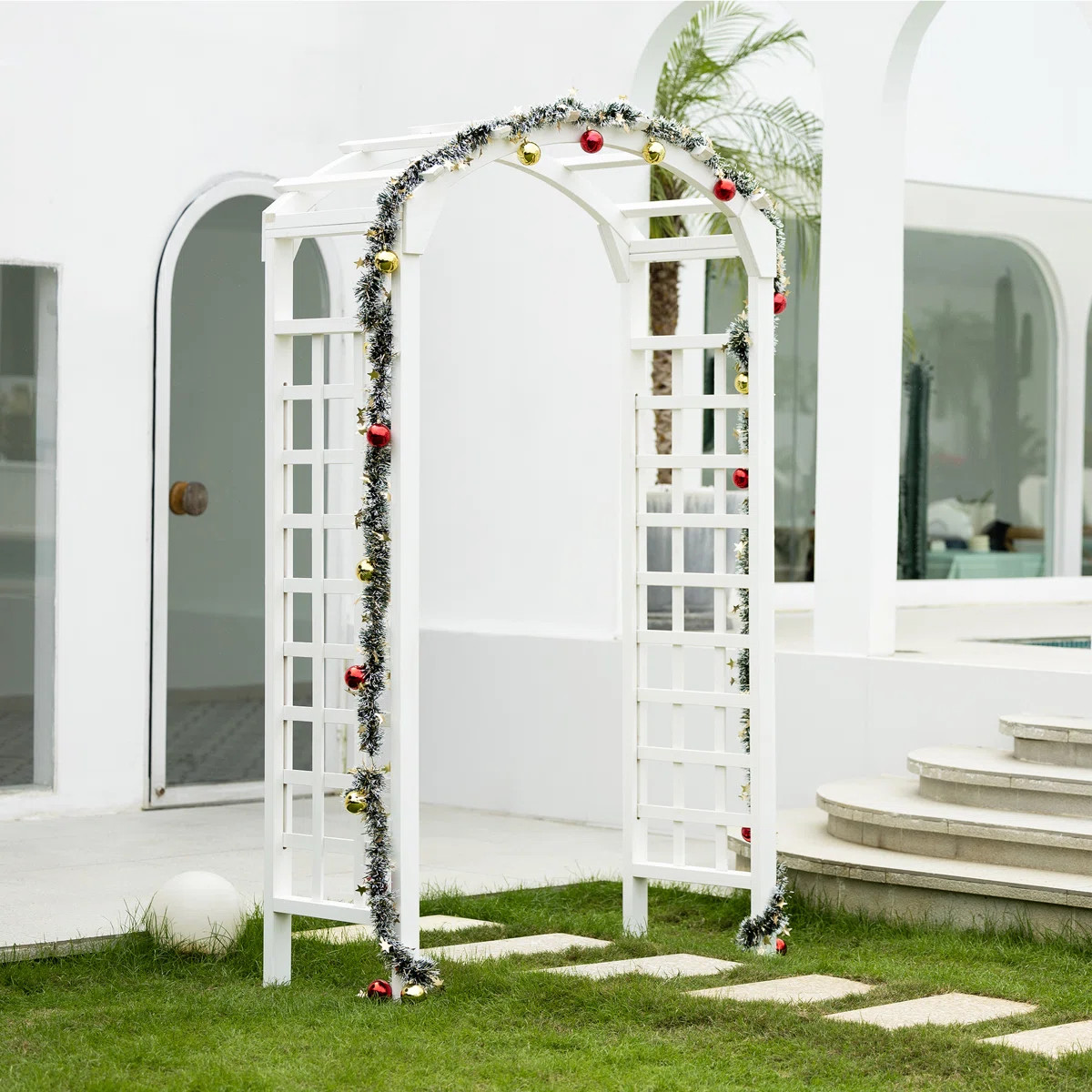 Mimose 47“ W x 19" D Solid Wood Garden Arches Arbor Arch | Wayfair North America