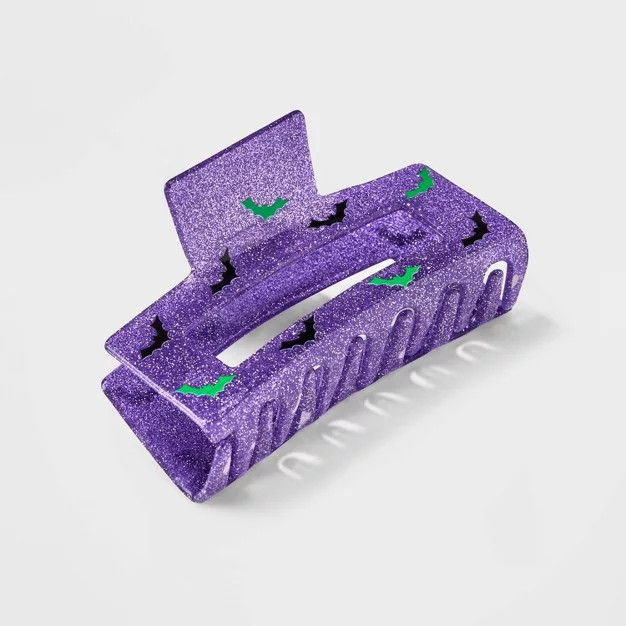 Halloween Rectangle Glitter Hair Claw Clip | Target