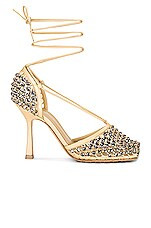 Sparkle Stretch Lace-Up Sandals | FWRD 