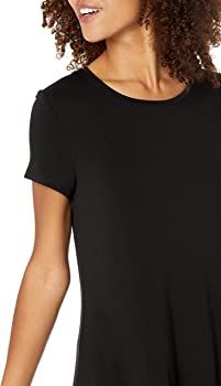 Amazon Essentials Women's Short-Sleeve Scoop Neck Swing Dress | Amazon (US)