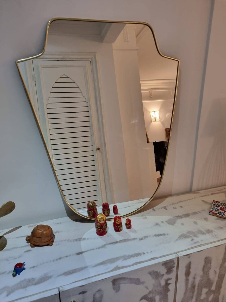 Brass Wall Mirror Handmade Free Shipping - Etsy | Etsy (US)