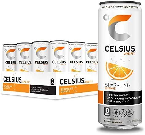 CELSIUS Fitness Energy Drink 12 Fl Oz, Sparkling Orange (Pack of 12) | Amazon (US)