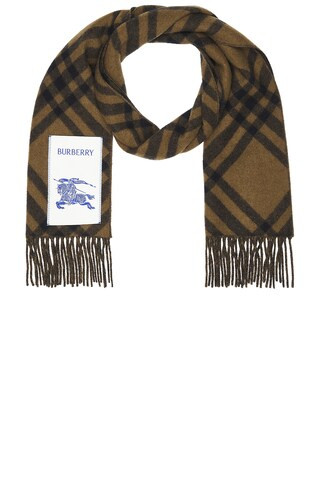 Burberry Bias Check Scarf in Camp - Brown. Size all. | FWRD 