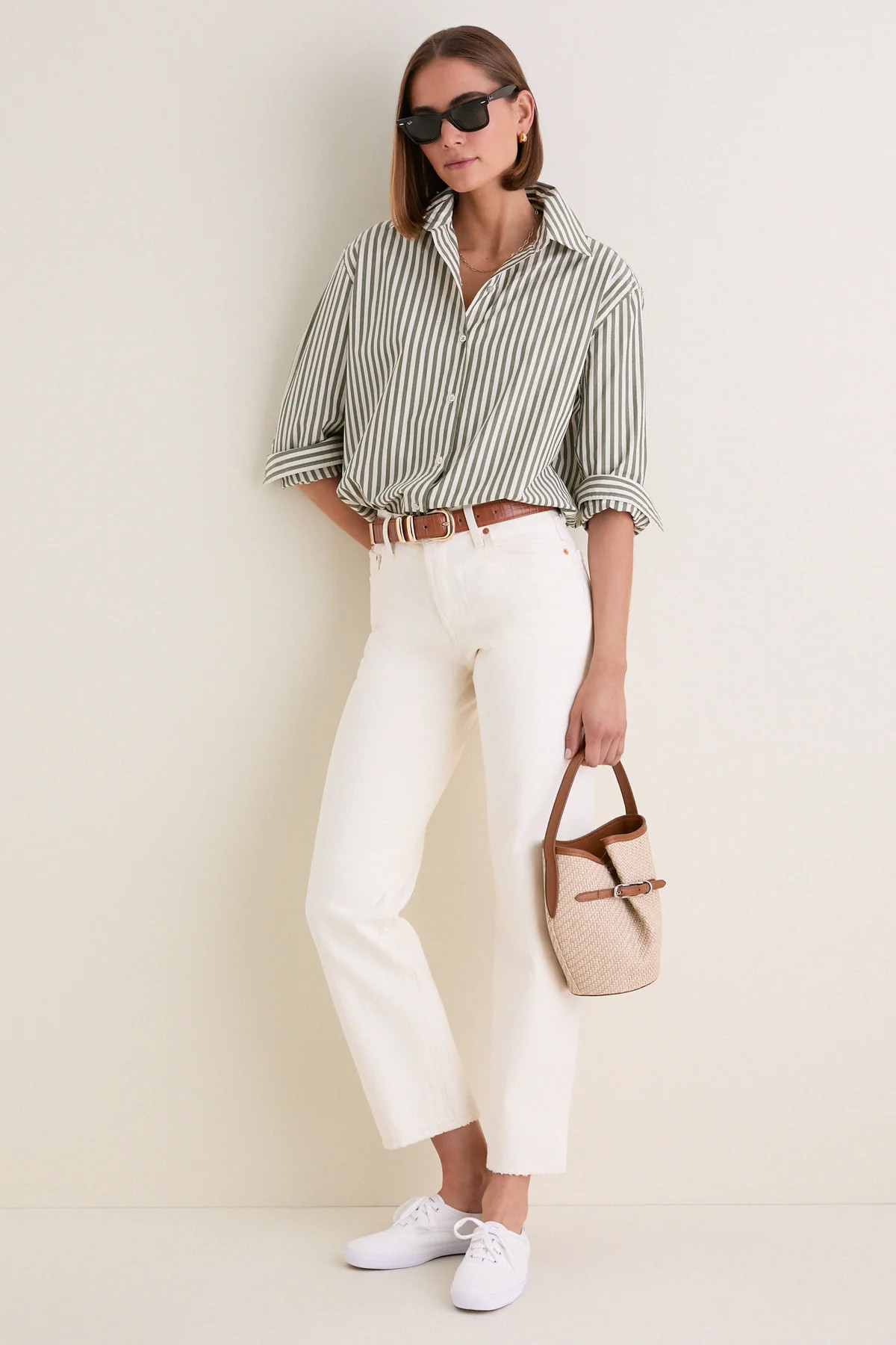 Jardin Stripe Cotton Poplin Nadine Button Down | Tuckernuck (US)