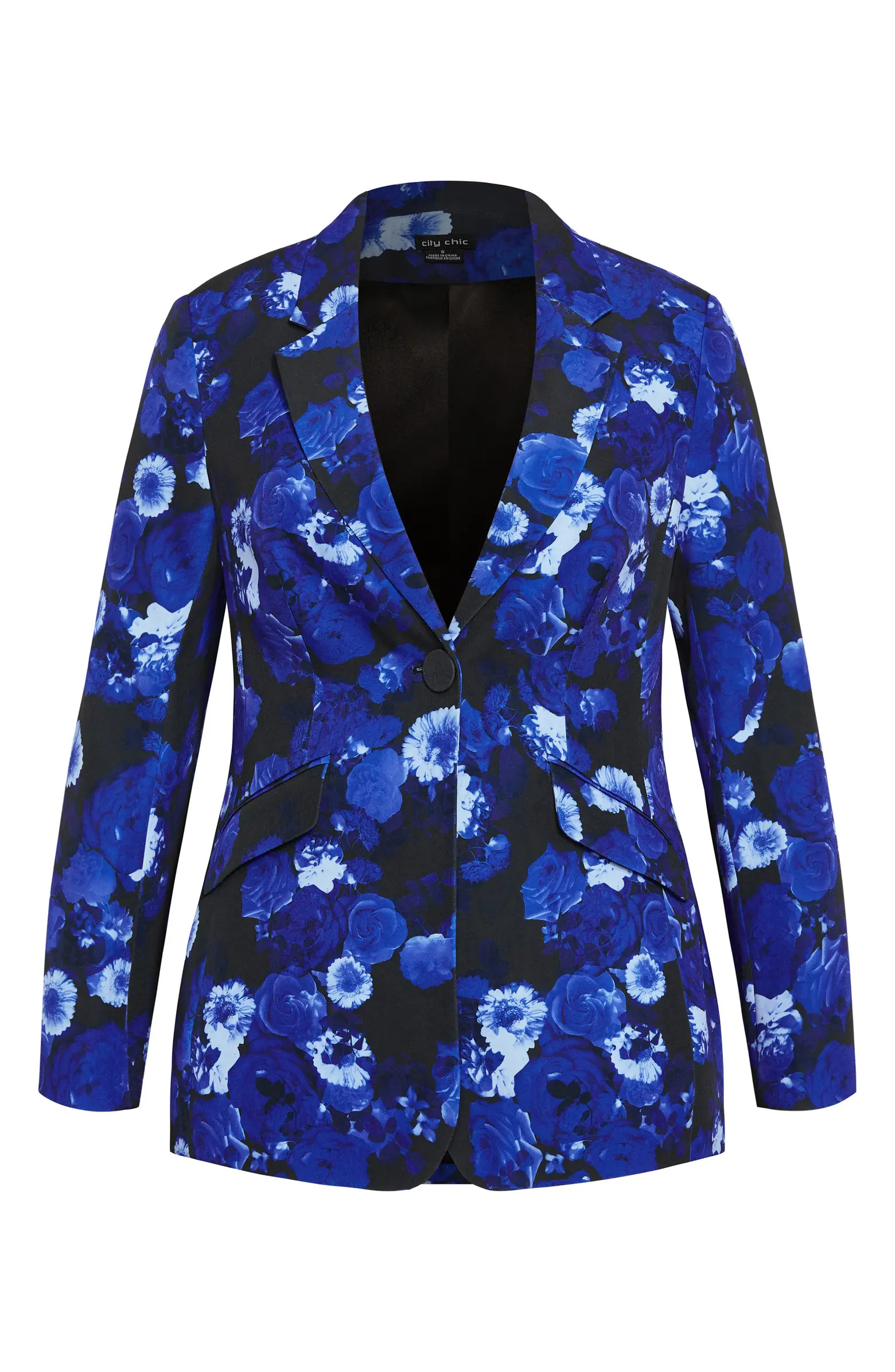 Kiara Floral Notched Lapel Blazer | Nordstrom