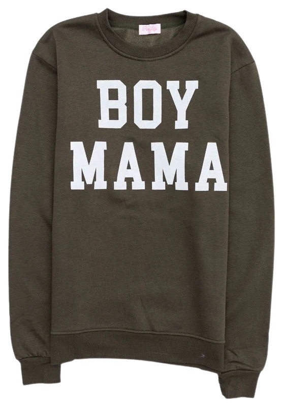 Mama's Boy Kids Olive Graphic Sweatshirt FINAL SALE | Pink Lily