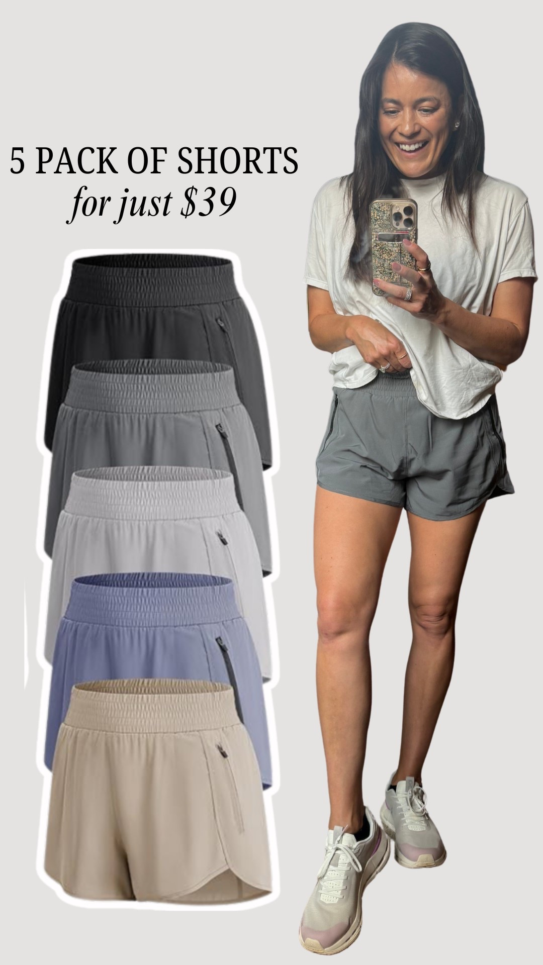 I wanted to try this 5 pack of shorts - and I was really impressed! They are high pretty high waisted, so I did fold them down and they were perfect. They run TTS! 

#LTKSummerEdit #LTKActive #LTKSeasonal