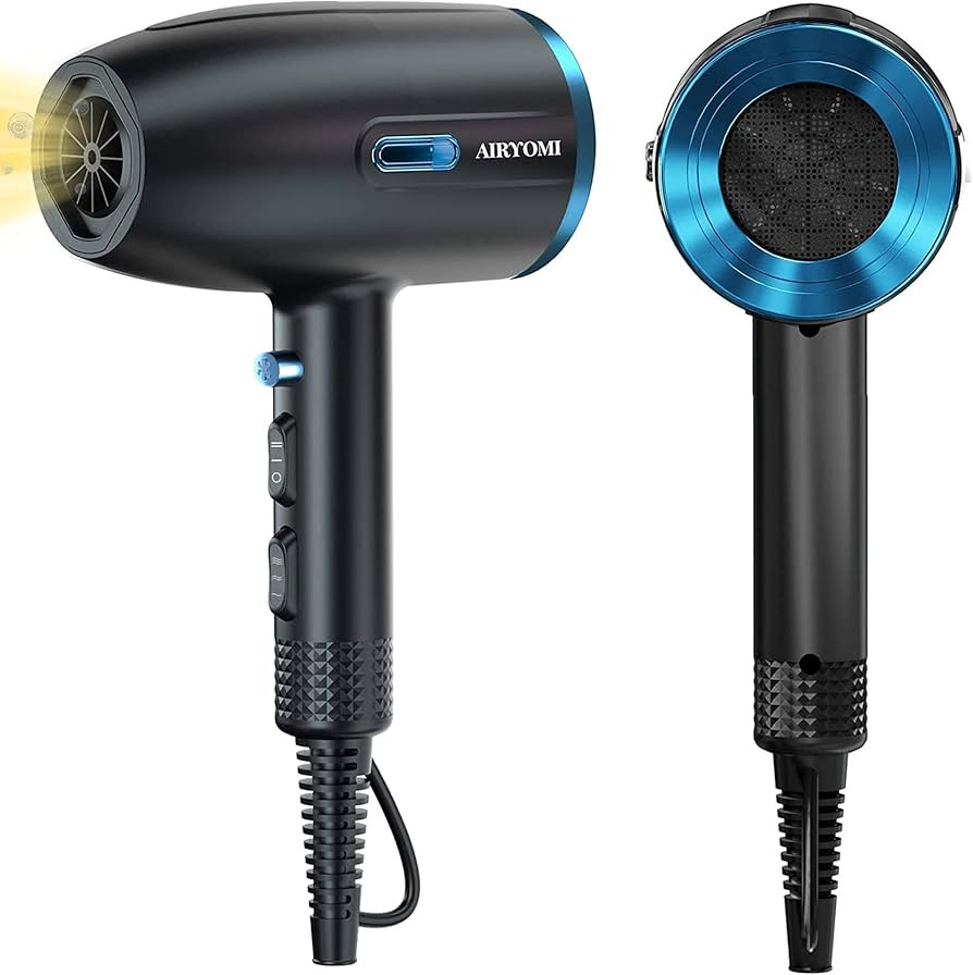 AIRYOMI Professional Ionic Hair Dryer,Blow Dryer with Diffuser,Magnetic,Powerful Fast Dry,1875W,3... | Amazon (US)