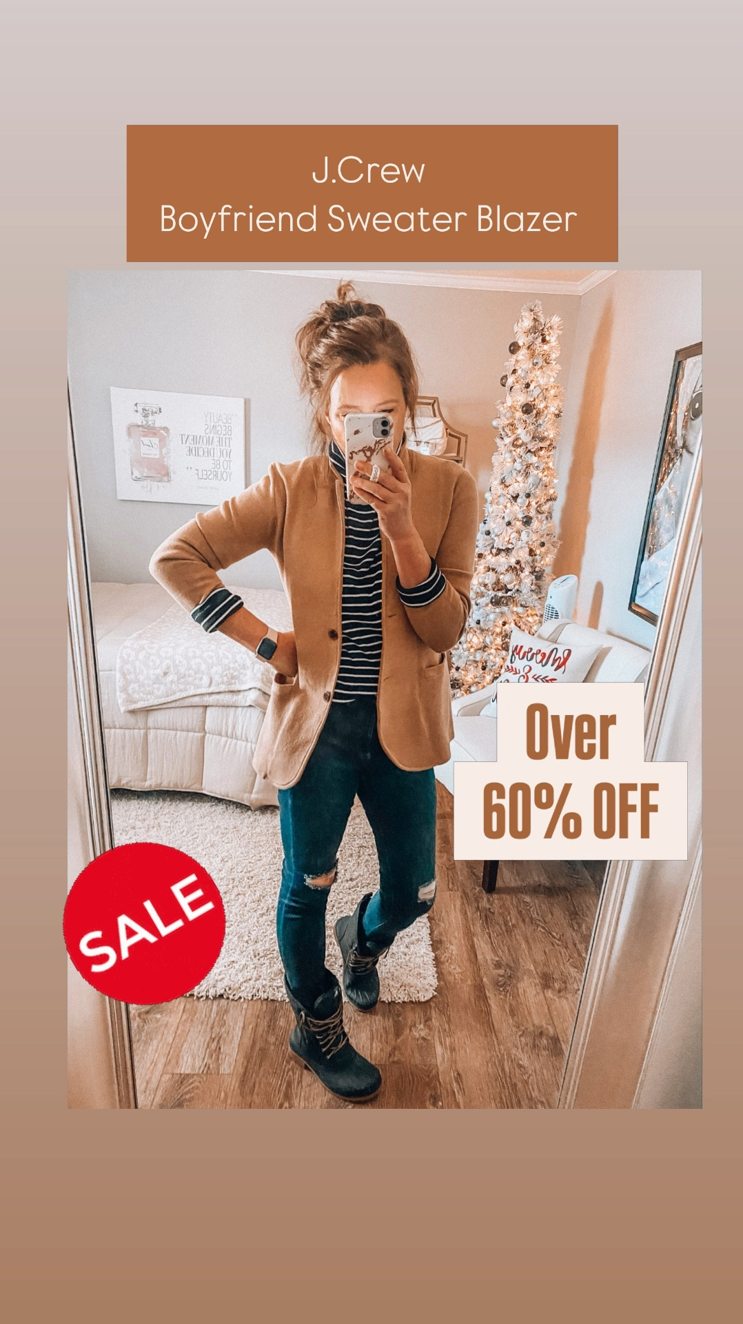 J.Crew Boyfriend Sweater Blazer is over 60% OFF! American Eagle leggings n sale, all items fit tts. My winter boots are the Kamik Sienna 2 Tall Boot in Dark Brown from last year, the Sienna 3 are now out on sale at DSW. 

Winter outfits, blazers, cyber Monday, Black Friday, snow boots, sale, Christmas, holiday, casual outfit 

#LTKFindsUnder50 #LTKStyleTip #LTKSaleAlert
