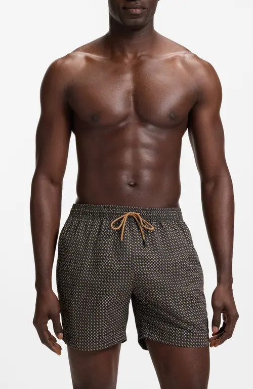 BOSS Vibe Swim Trunks in Black at Nordstrom, Size X-Large | Nordstrom